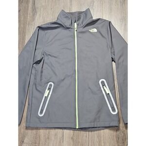 The North Face Shell Gray,  Softshell Jacket Boys size XL 18-20 Very Nice 1337
